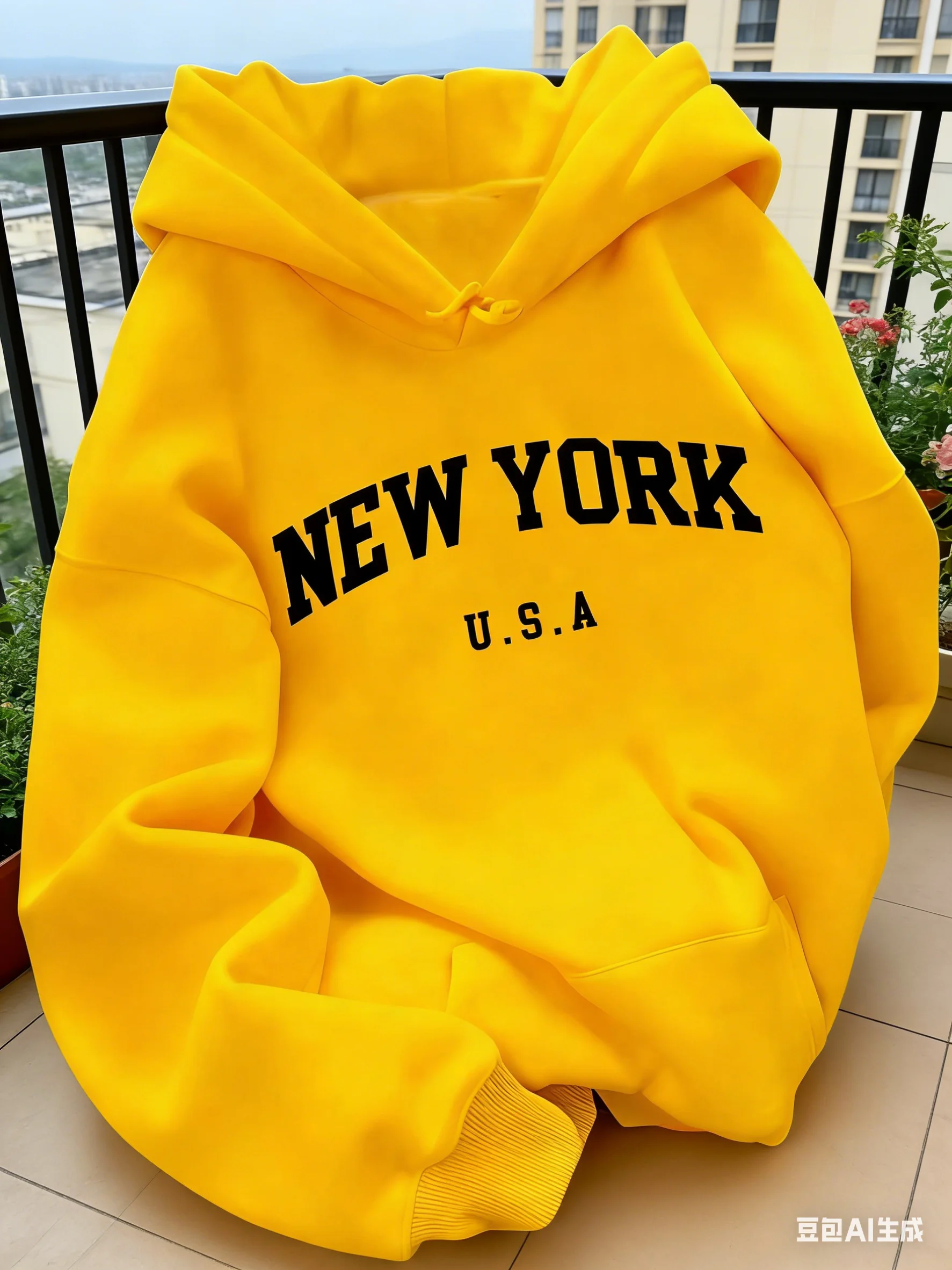 High Street Fashion New York - Bluza z kapturem damska, krój casual,