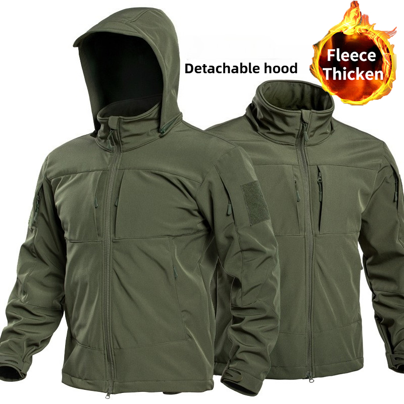 Windbreak Shell Jacket - Męska kurtka taktyczna softshell na zimę,