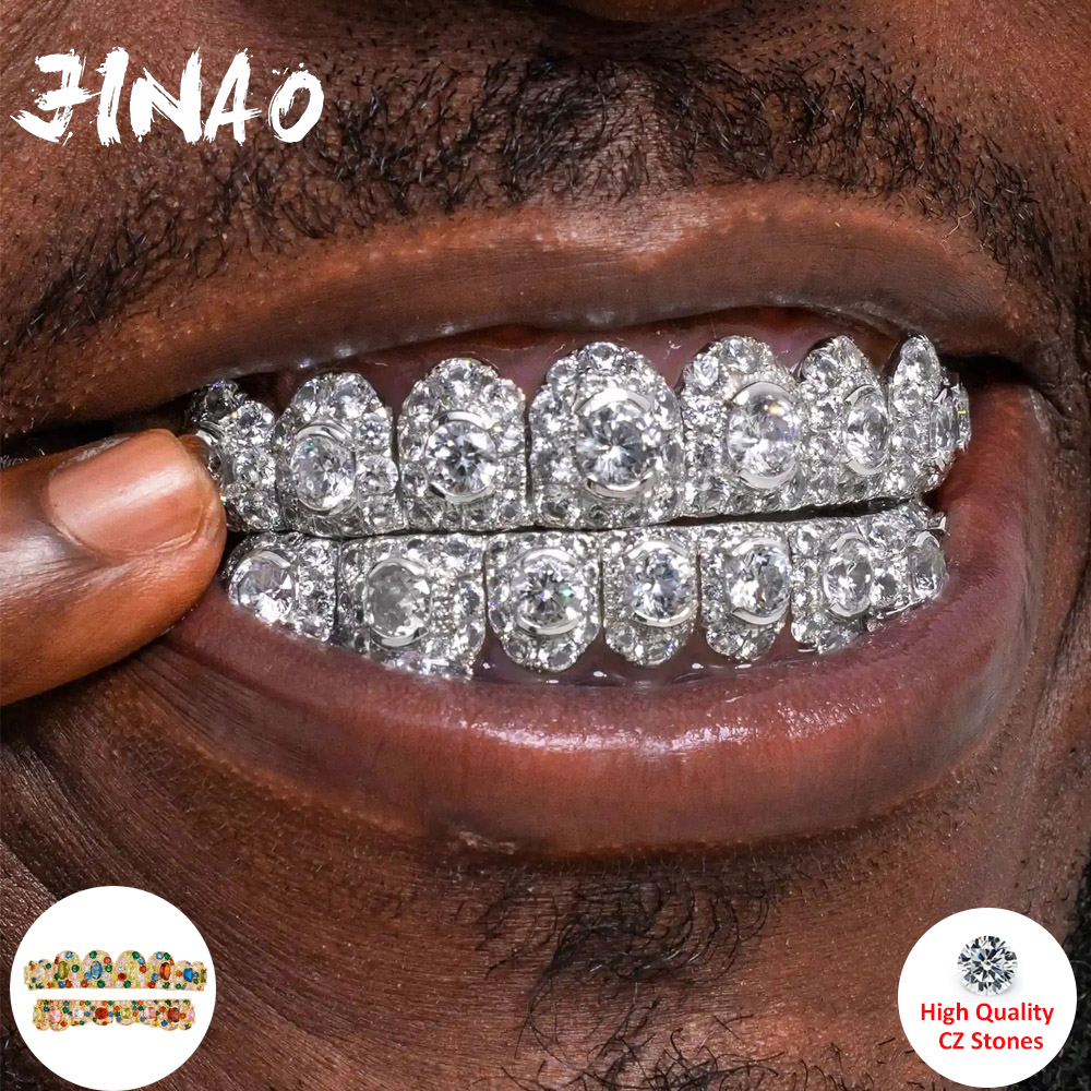 Street Fashion Jewelry - JINAO Hip Hop Pełny Zestaw Grillz