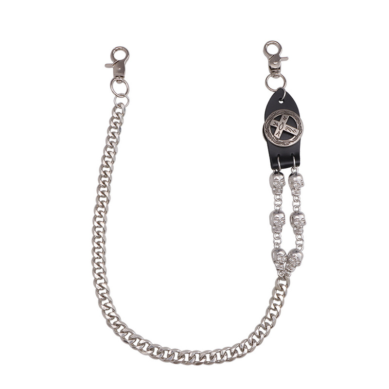 Street Fashion Jewelry - Wielowarstwowy łańcuszek do spodni z zawieszką