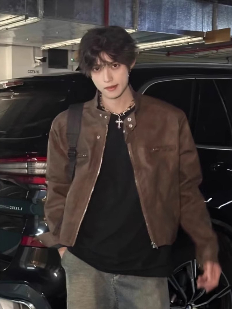 Kurtka męska ze skóry PU w sty – Street Fashion Japan Brand recenzja i cena
