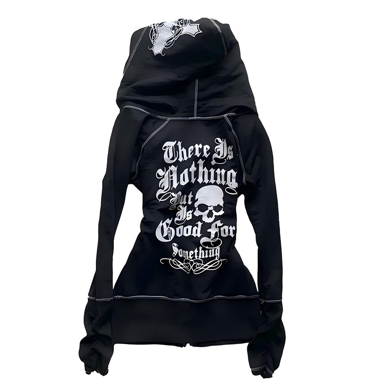 Gotycka kurtka z kapturem w st – Street Fashion China Beautiful Girls recenzja i cena