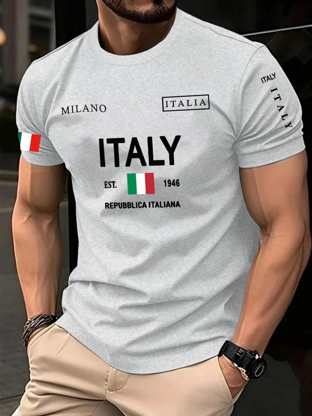 Męska letnia koszulka europejs – Street Fashion Milan recenzja i cena