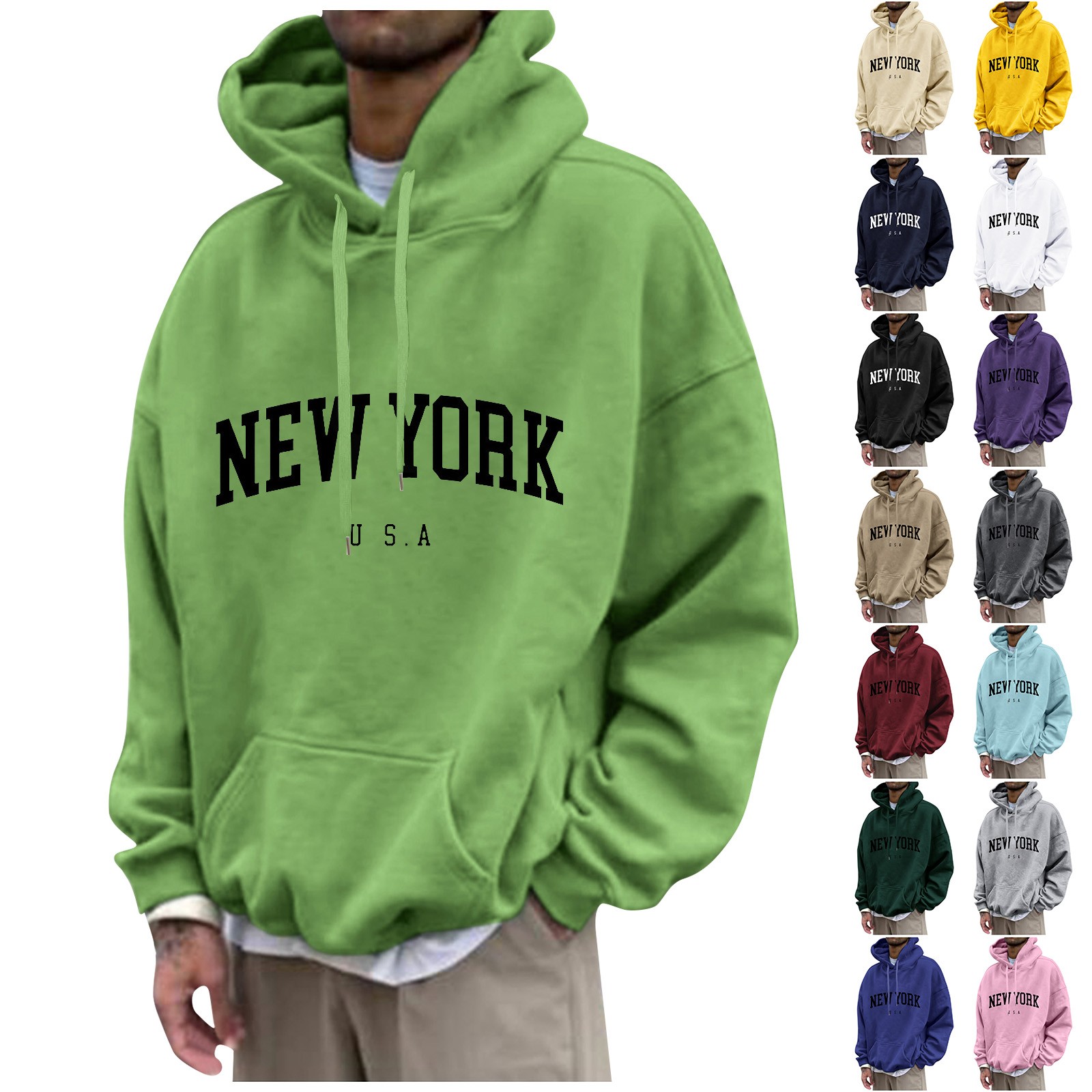 New York Print męskie bluzy z  – High Street Fashion New York recenzja i cena