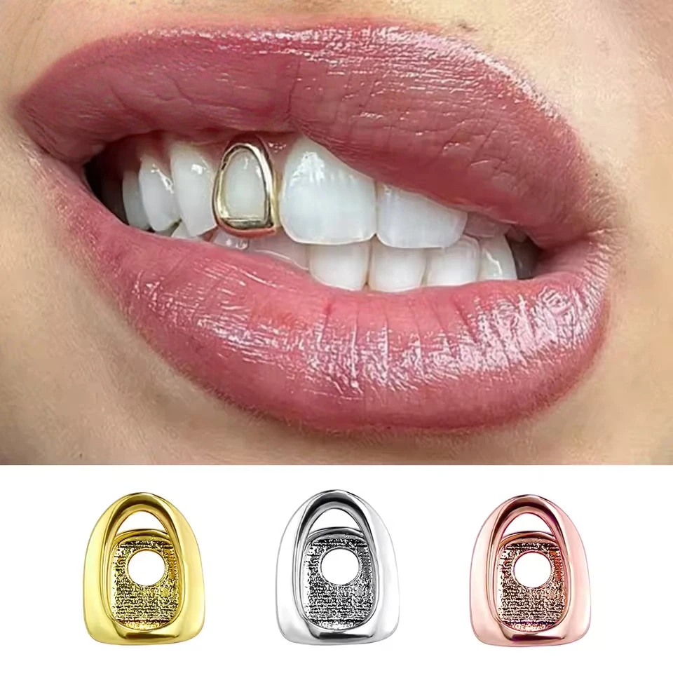 Złote Metalowe Grillz w Stylu  – Street Fashion Jewelry recenzja i cena