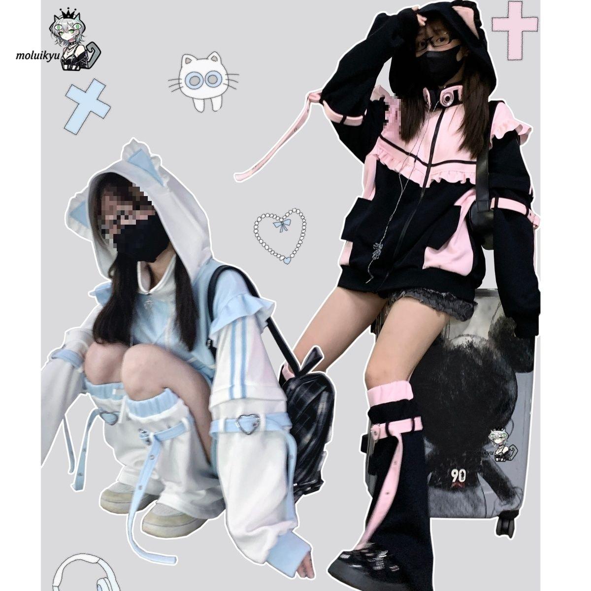 Bluza z kapturem z kocimi usza – Street Fashion Harajuku recenzja i cena
